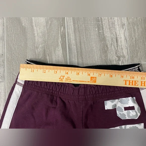 Victoria's Secret PINK cowl neck sweatshirt matching pants leopard print logo XS - Picture 14 of 16